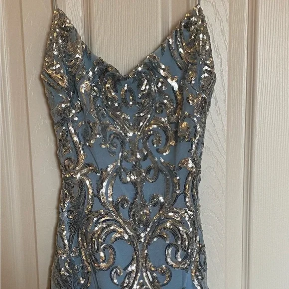 knee length dresses for ladies Hartley Lace-Up Sequin Mesh Bodycon Mini Dress